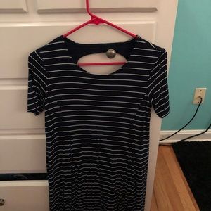 striped t-shirt dress
